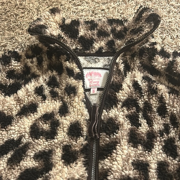 Leopard Sherpa Fleece Jacket - Picture 2 of 2